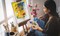 Artist Paint Brush Set of 14 - Paint Brushes for Acrylic Painting, Canvas, Watercolor or Fabric - Painting Art Supplies for Beginners and Experts - Great for Water, Oil or Acrylic Painting